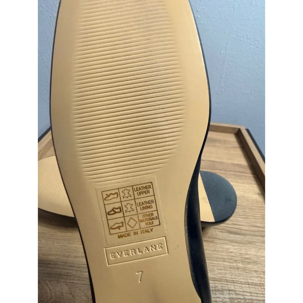 Everlane The Day Loafer Black Italian Nappa Leather Womens 7